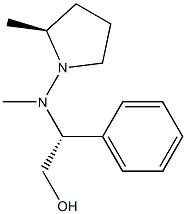 (2S)-2-Methyl-1-[N-methyl-N-[(1R)-2-hydroxy-1-phenylethyl]amino]pyrrolidine Struktur