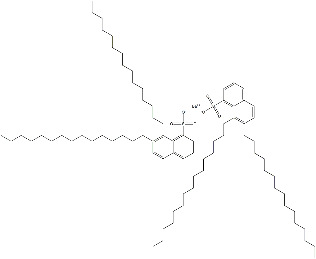 Bis(7,8-dipentadecyl-1-naphthalenesulfonic acid)barium salt Struktur