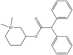 3-(Diphenylacetoxy)-1,1-dimethylpiperidinium Struktur