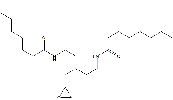 N,N'-[(Oxiran-2-ylmethylimino)bis(2,1-ethanediyl)]bis(octanamide) Struktur