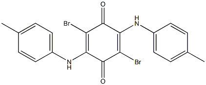 2,5-Bis(4-methylanilino)-3,6-dibromo-p-benzoquinone Struktur