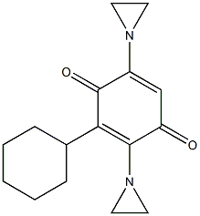 2,5-Di(1-aziridinyl)-3-cyclohexyl-1,4-benzoquinone Struktur