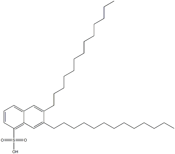 6,7-Ditridecyl-1-naphthalenesulfonic acid Struktur