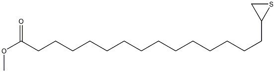 16,17-Epithioheptadecanoic acid methyl ester Struktur