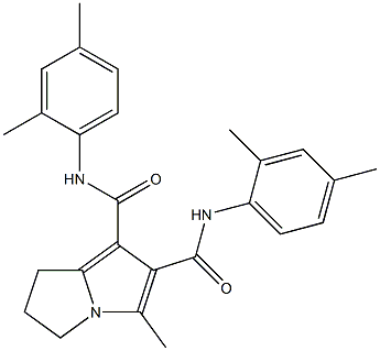 6,7-Dihydro-3-methyl-N,N'-bis(2,4-dimethylphenyl)-5H-pyrrolizine-1,2-dicarboxamide Struktur