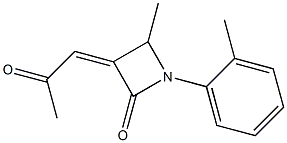 (Z)-3-(2-Oxopropylidene)-4-methyl-1-(2-methylphenyl)azetidin-2-one Struktur