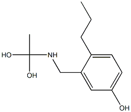 3-[(1,1-Dihydroxyethyl)aminomethyl]-4-propylphenol Struktur