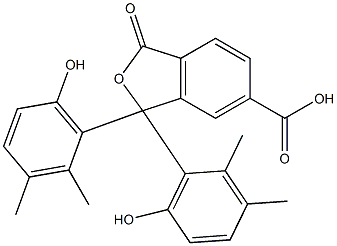 1,3-Dihydro-1,1-bis(6-hydroxy-2,3-dimethylphenyl)-3-oxoisobenzofuran-6-carboxylic acid Struktur