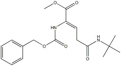 (Z)-2-[(Benzyloxycarbonyl)amino]-4-[(tert-butylamino)carbonyl]-2-butenoic acid methyl ester Struktur