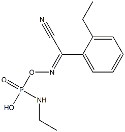 N-Ethylphosporamidic acid ethyl[[cyano(phenyl)methylene]amino] ester Struktur