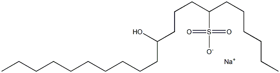 11-Hydroxyhenicosane-7-sulfonic acid sodium salt Struktur