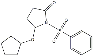 5-(Cyclopentyloxy)-1-[(phenyl)sulfonyl]pyrrolidin-2-one Struktur