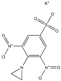 4-(1-Aziridinyl)-3,5-dinitrobenzenesulfonic acid potassium salt Struktur