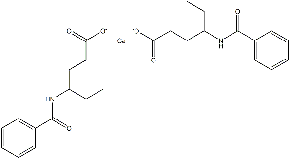 Bis(4-benzoylaminohexanoic acid)calcium salt Struktur