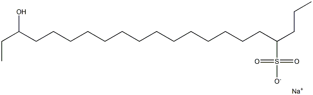 19-Hydroxyhenicosane-4-sulfonic acid sodium salt Struktur