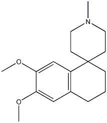 3,4-Dihydro-1'-methyl-6,7-dimethoxyspiro[naphthalene-1(2H),4'-piperidine] Struktur