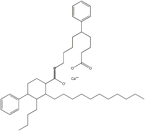 Bis(5-phenylstearic acid)calcium salt Struktur