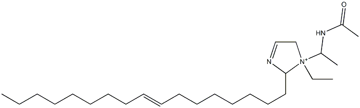 1-[1-(Acetylamino)ethyl]-1-ethyl-2-(8-heptadecenyl)-3-imidazoline-1-ium Struktur