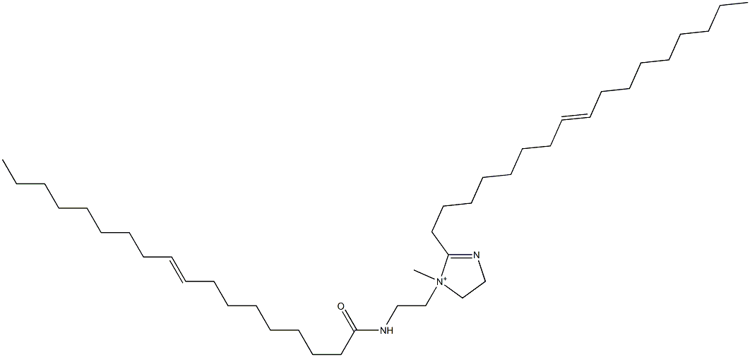 [2-(8-Heptadecenyl)-4,5-dihydro-1-methyl-1-[2-[(1-oxo-9-octadecenyl)amino]ethyl]-1H-imidazol]-1-ium Struktur