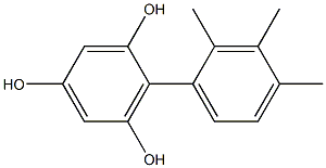 2-(2,3,4-Trimethylphenyl)benzene-1,3,5-triol Struktur