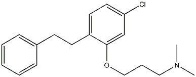 3-[2-[2-(Phenyl)ethyl]5-chlorophenoxy]-N,N-dimethylpropan-1-amine Struktur