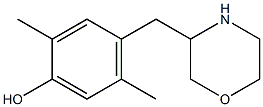 2,5-Dimethyl-4-(morpholin-3-ylmethyl)phenol Struktur