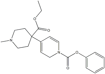 1-Methyl-4-[(1,2-dihydro-1-phenoxycarbonylpyridin)-4-yl]piperidine-4-carboxylic acid ethyl ester Struktur