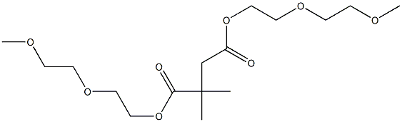 2,2-Dimethylsuccinic acid bis[2-(2-methoxyethoxy)ethyl] ester Struktur