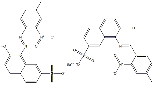 Bis[1-[(4-methyl-2-nitrophenyl)azo]-2-hydroxy-7-naphthalenesulfonic acid]barium salt Struktur