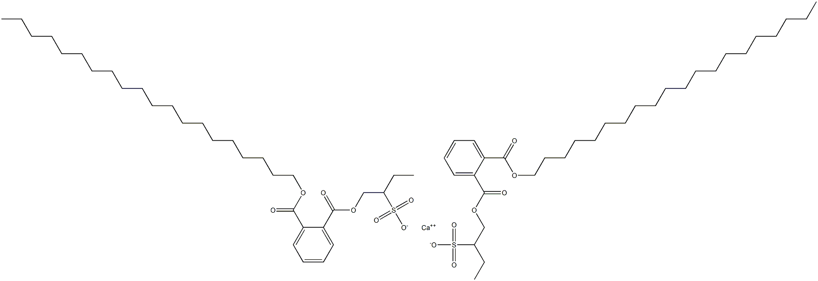 Bis[1-[(2-icosyloxycarbonylphenyl)carbonyloxy]butane-2-sulfonic acid]calcium salt Struktur