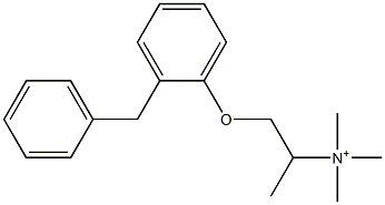 Trimethyl[1-methyl-2-(2-benzylphenoxy)ethyl]aminium Struktur