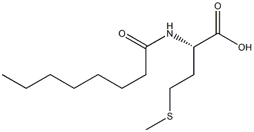 (S)-4-Methylthio-2-[(1-oxooctyl)amino]butanoic acid Struktur