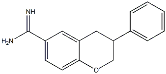 3-Phenyl-3,4-dihydro-2H-1-benzopyran-6-carboxamidine Struktur