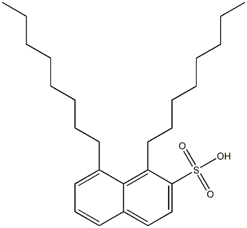 1,8-Dioctyl-2-naphthalenesulfonic acid Struktur