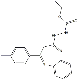 3-[4-(4-Methylphenyl)-3H-1,5-benzodiazepin-2-yl]carbazic acid ethyl ester Struktur