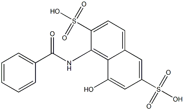 8-Hydroxy-1-(benzoylamino)-2,6-naphthalenedisulfonic acid Struktur