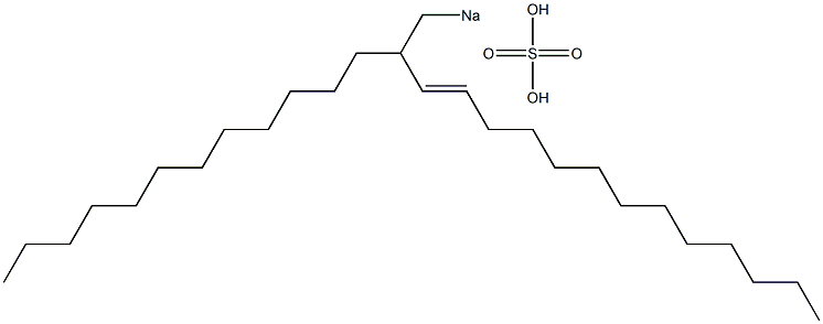 Sulfuric acid 2-dodecyl-3-pentadecenyl=sodium ester salt Struktur