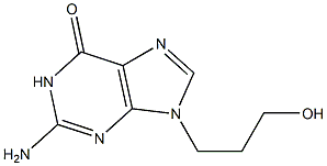 2-Amino-9-(3-hydroxypropyl)-1,9-dihydro-6H-purin-6-one Struktur