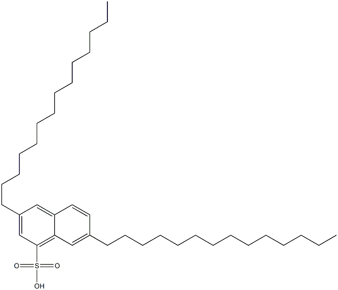 3,7-Ditetradecyl-1-naphthalenesulfonic acid Struktur