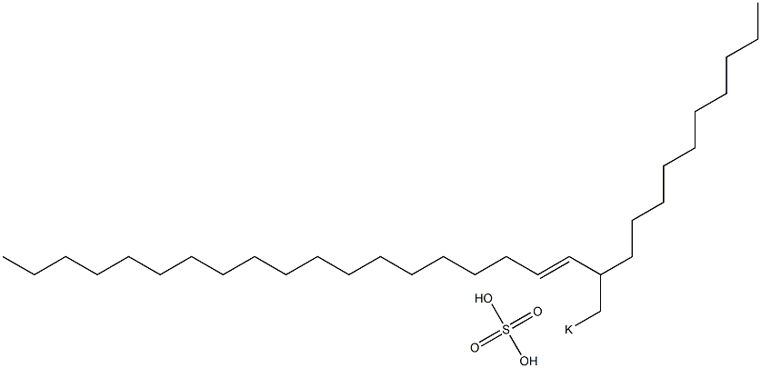 Sulfuric acid 2-decyl-3-henicosenyl=potassium ester salt Struktur