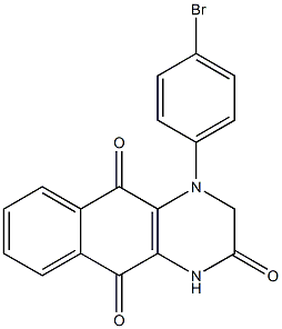 3,4-Dihydro-4-[4-bromophenyl]benzo[g]quinoxaline-2,5,10(1H)-trione Struktur