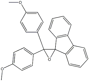 3',3'-Bis(4-methoxyphenyl)spiro[9H-fluorene-9,2'-oxirane] Struktur