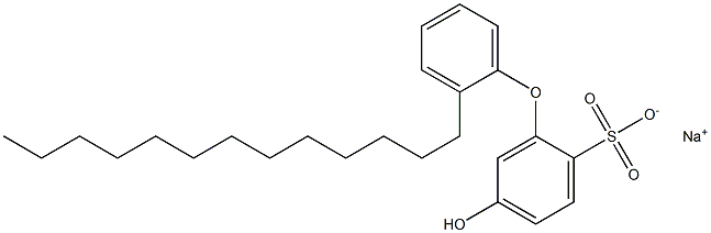 5-Hydroxy-2'-tridecyl[oxybisbenzene]-2-sulfonic acid sodium salt Struktur