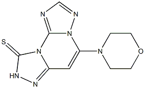 5-Morpholinobis[1,2,4]triazolo[1,5-a:4',3'-c]pyrimidine-9(8H)-thione Struktur