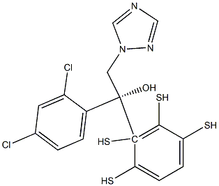 (1R)-1-(2,4-Dichlorophenyl)-1-[[(2R)-tetrahydrothiophen]-2-yl]-2-(1H-1,2,4-triazol-1-yl)ethanol Struktur