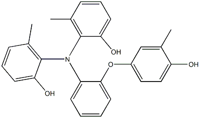 N,N-Bis(2-hydroxy-6-methylphenyl)-2-(4-hydroxy-3-methylphenoxy)benzenamine Struktur