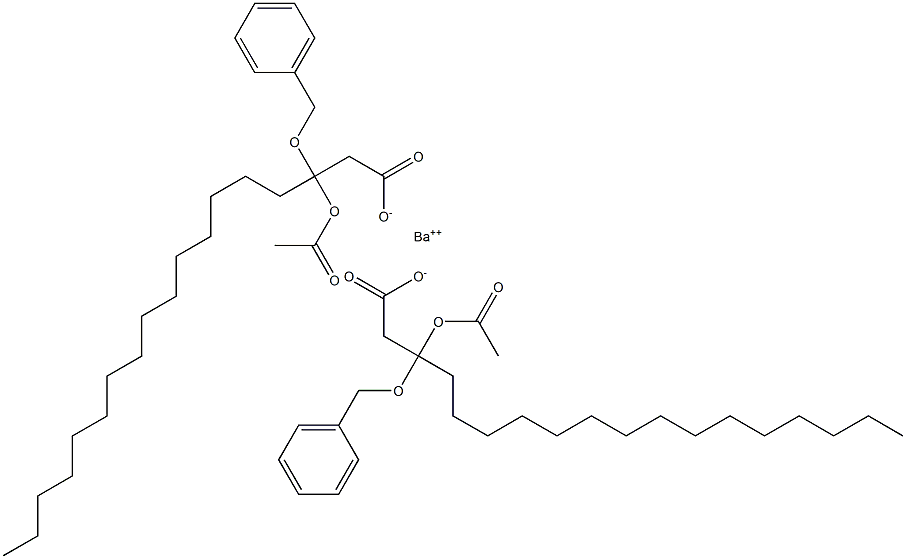 Bis(3-benzyloxy-3-acetyloxystearic acid)barium salt Struktur