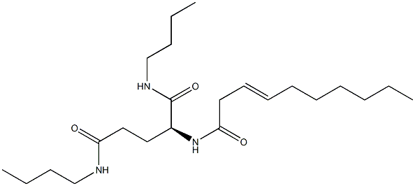 N2-(3-Decenoyl)-N1,N5-dibutylglutaminamide Struktur