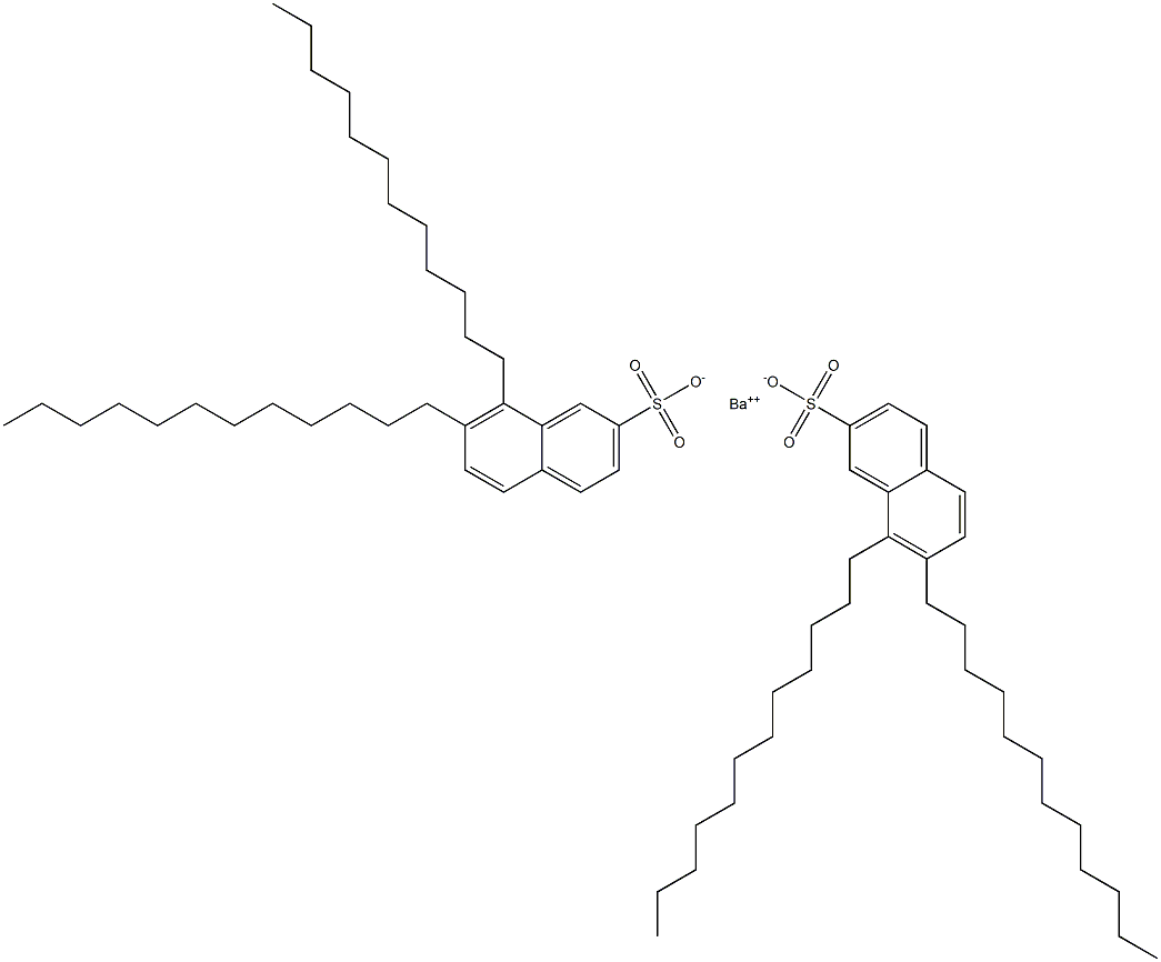 Bis(7,8-didodecyl-2-naphthalenesulfonic acid)barium salt Struktur