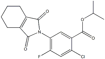 2-Chloro-4-fluoro-5-[(1,3,4,5,6,7-hexahydro-1,3-dioxo-2H-isoindol)-2-yl]benzoic acid isopropyl ester Struktur